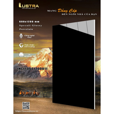 Gạch men lát nền LUSTRA INCEF0601200011 loại gạch granite vân đá tự nhiên, độ dày 8.8mm, gạch 1 face, kích thước 600mmx1200mm, thùng 2 viên - Hàng chính hãng