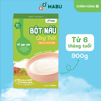 Bột nấu công thức Mabu dành cho trẻ ăn dặm 900g
