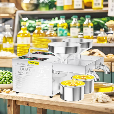 Máy ép dầu ăn thực vật 2 đầu kép đa năng thương hiệu Mỹ cao cấp Septree B02S Plus - Công suất 1900W - Hàng chính hãng