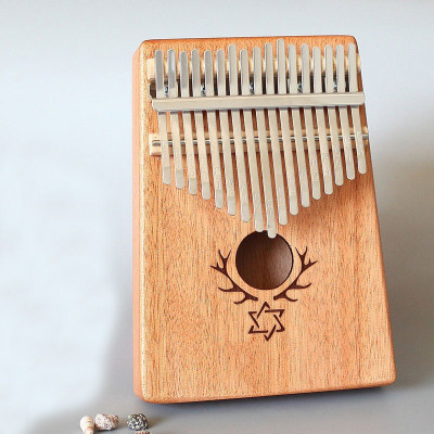 Đàn Kalimba 17 Phím - Đàn Kalimba Thumbs Piano Sử Dụng Ngón Tay | Tặng kèm búa chỉnh, khăn lau, dán nốt phím