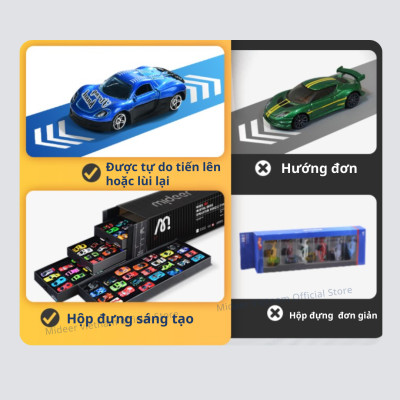 Đồ chơi xe ô tô mô hình cao cấp cho bé trai Mideer Mini Alloy Racing Cars