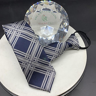 Cà Vạt Nam GiangpkcThắt Sẵn, Dây Kéo, Bản nhỏ 6cm công sở Vải Silk Lụa 100%, 3 Lớp  mẫu mới tháng 7-2021