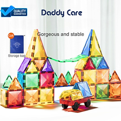 Xếp Hình Nam Châm Ánh Sáng Colorful Magnetic Tiles Mideer Daddycare, nam châm lắp ghép thông minh cho bé 3,4,5,6 tuổi