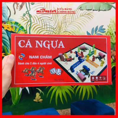 Cờ Cá Ngựa Nam Châm Cho Bé miDoctor Cực Đại Kích thước 38 x 38cm - Vỏ Hộp Màu Đỏ