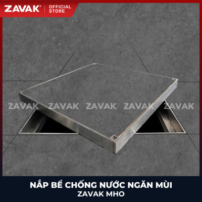 Nắp bể ngầm chống nước ngăn mùi inox ZAVAK MHO-60 / KT 60x60cm, lát gạch 1,5cm/ tải tối đa 600kg