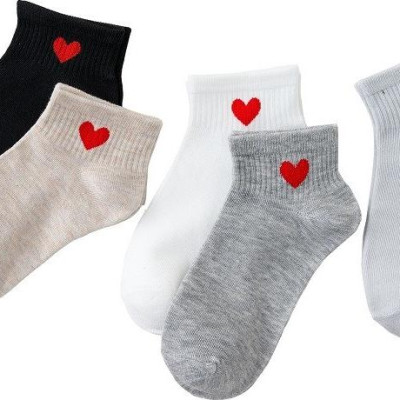 Combo 5 đôi tất vớ trái tim hàn quốc unisex TN07