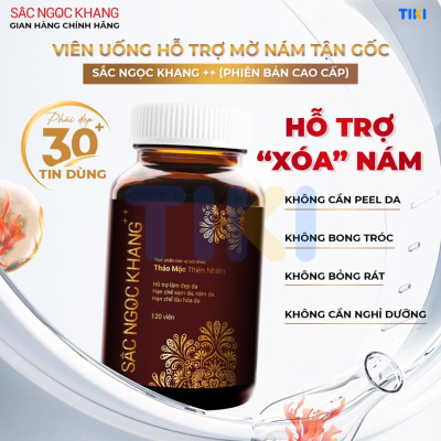 Combo 6 món: Nước tẩy trang 145ml + Sữa rửa mặt 50g+ Nước hoa hồng 145ml + Kem dưỡng ban đêm 10g + Kem chống nắng 50g + Sắc Ngọc Khang ++ (60 viên)
