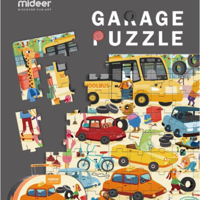 Đồ Chơi Ghép Hình Mideer Puzzle MD3078 – Vali Garage Ôtô (104 mảnh ghép)