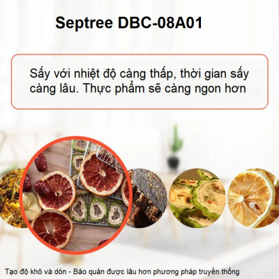 Máy sấy thực phẩm 8 khay thương hiệu Mỹ Septree DBC-08A01 công suất 500W - Hàng chính hãng