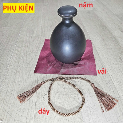 Bình Gốm Đựng Rượu cao cấp 500ML mẫu giọt nước màu đen – Bình Đựng Rượu Đẹp – Nậm Rượu trang trí bàn ăn (L7)