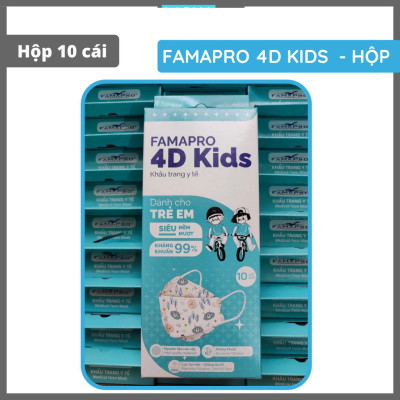 Hộp 10 Khẩu Trang Trẻ Em 4D Kids