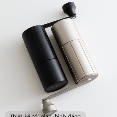 Cối xay tay M3 cà phê lưỡi thép CNC thân nhôm Cafede Kona