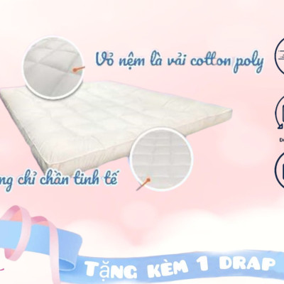 Topper khách sạn 5 sao – Nệm Topper bông Microfiber cao cấp – Tấm làm mềm nệm  - Topper lông vũ nhân tạo