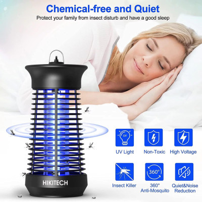Máy Bắt Muỗi Thông Minh HIKITECH, Diệt Côn Trùng Đa Năng, Hiệu Quả. Tặng kèm Chổi Vệ Sinh Lồng Đèn
