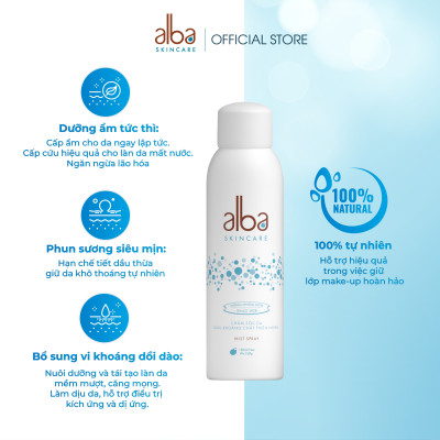 Xịt Khoáng ALBA SKINCARE Chống Lão Hóa Và Dưỡng Ẩm Cho Da 150ML