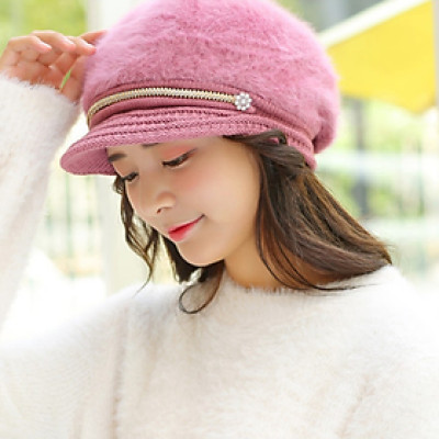 NÓN MŨ LEN BERE LÔNG THỎ THỜI TRANG HÀN QUỐC DN19122317