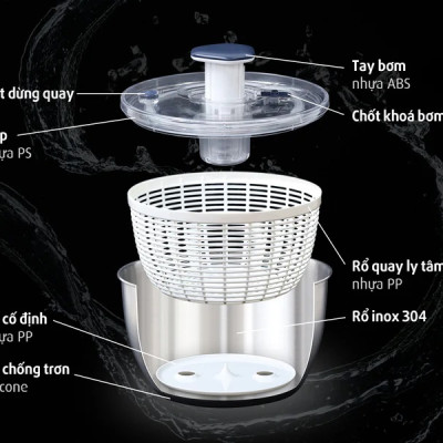 Rổ quay rau tách nước iMat - Hàng chính hãng