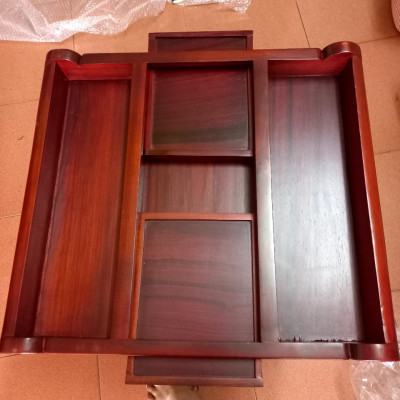 Bộ bàn cờ tướng chân cuốn thư ,có ngăn kéo bằng gỗ hương  + quân cờ gỗ trắc  