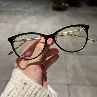 Kính Mắt mèo nhỏ gọng kim loại thời trang Korea