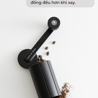 Cối xay tay M3 cà phê lưỡi thép CNC thân nhôm Cafede Kona