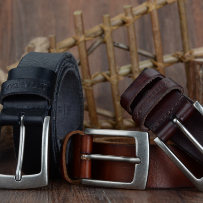 Thắt Lưng Da Bò Chính hãng COWATHER XF018 Nâu Vàng