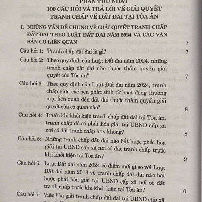 100 câu hỏi giải quyết tranh chấp về đất đai tại Toà án