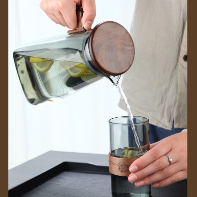 Bình và Ly thủy tinh màu xám đựng nước cao cấp (Bình và ly tách lẻ bán riêng)