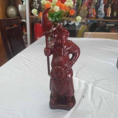 THANH LÍ - Tượng gỗ Quan Công cao cấp, hàng trưng bày