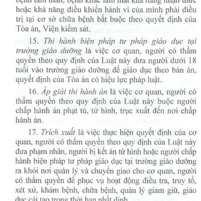 Luật Thi Hành Án Hình Sự