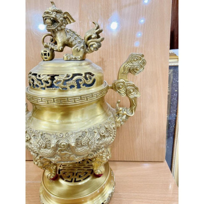 ĐỈNH ĐỒNG RÔNG PHƯỢNG CAO 42 cm nặng 5.7 kg chất liệu bằng đồng