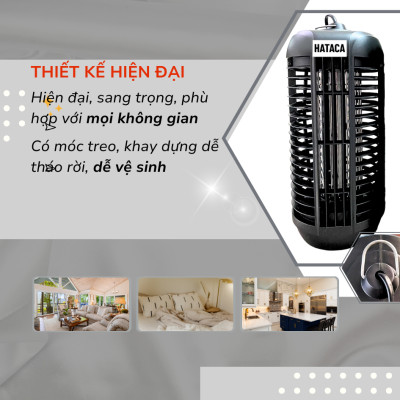 Đèn bắt muỗi ruồi và các loại côn trùng HATACA  model CN04 ( Hàng Chính Hãng)