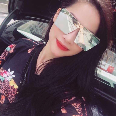 Kính râm thời trang Mắt vuông bản to cực chất (Váng bạc)