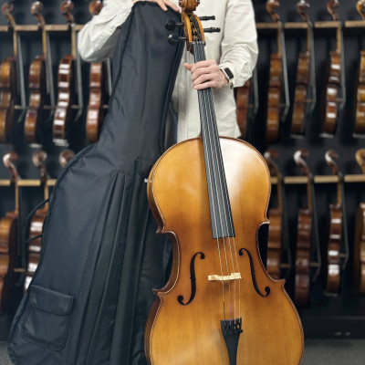 Đàn Cello Woim Saiger Full Size 4/4 Tặng Kèm Bao, Vỉ Kéo, Rosin, Khăn Nhung Lau Đàn.