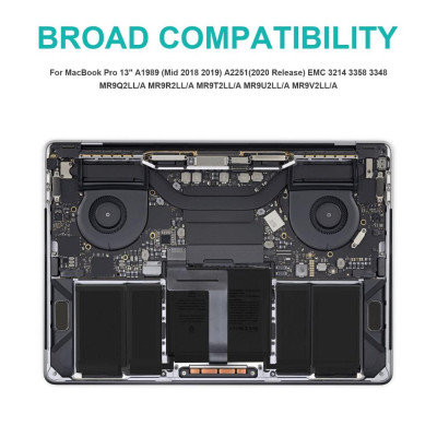 Pin A1964 Tương Thích Cho Macbook Pro Retina 13 Touch Bar A1989 (Year 2018 - 2019) TEEEMO PC Hàng Nhập Khẩu New Seal