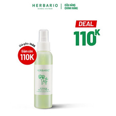 Xịt khoáng rau má & diếp cá herbario 100ml cấp ẩm danh cho da mụn Thuần chay
