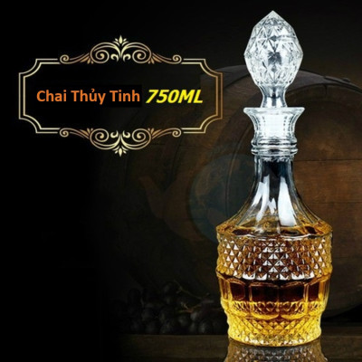 Chai Đựng Rượu Thủy Tinh (combo 3 cái) – Vỏ Chai Rượu Đẹp - Bình đựng rượu độc lạ (A1, A2 , B2)