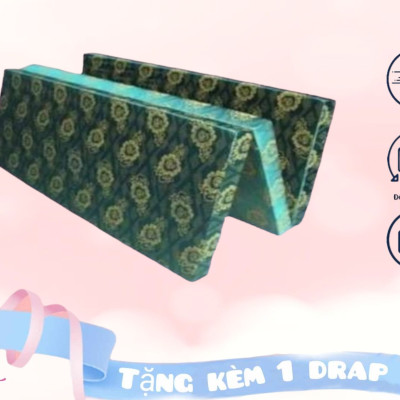 Nệm Bông Ép Cao Cấp Gấp 3 Dày 9cm Đủ Size ( Giao Màu Ngẫu Nhiên )