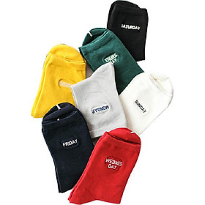 Set vớ tuần 7 ngày  cổ trung cho nữ - Kèm túi đựng