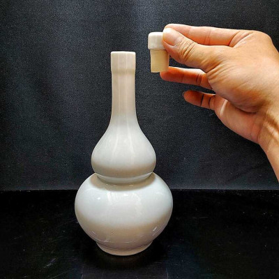 Nậm Rượu Đẹp 500ML gốm sứ cao cấp mẫu Hồ Lô cao màu trắng - Nậm Đựng Rượu Gốm Sứ chất lượng đảm bảo (L1A)