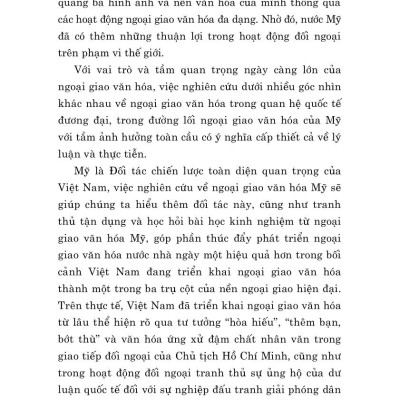 Ngoại giao văn hóa Mỹ trong hai thập niên đầu thế kỷ XXI - bản in 2024