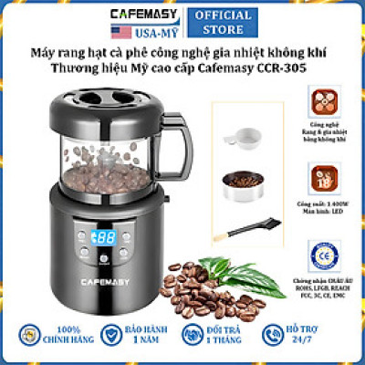 Máy rang hạt cà phê công nghệ gia nhiệt không khí chuyên nghiệp thương hiệu Cafemasy CCR-305 - Hàng Nhập Khẩu