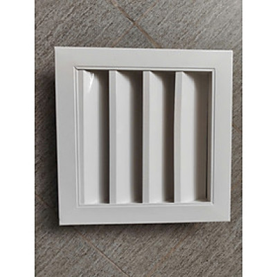 Cửa gió chớp nan Z 300x300mm kèm lưới chắn côn trùng lắp ngoài trời tránh hắt mưa