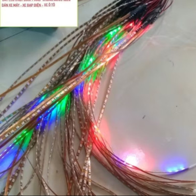1 DÂY ĐÈN LED DÀI 50CM TRANG TRÍ XE MÁY ÔTÔ NHẤP NHÁY NHIỀU MÀU SẮC CỰC ĐẸP