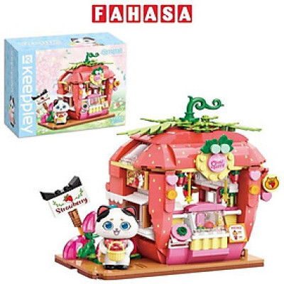 Đồ Chơi Lắp Ráp Lovely Street Tuxedo Cat Strawberry House - Keepplay K28008 (350 Mảnh Ghép)