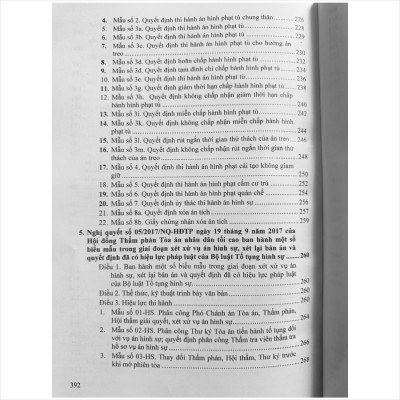 Sách Hệ Thống Các Nghị Quyết Của Hội Đồng Thẩm Phán Tòa Án Nhân Dân Tối Cao về Hình Sự, Tố Tụng Hình Sự (V2460T)