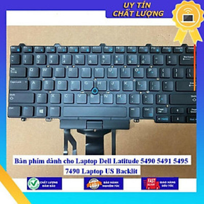 Bàn phím dùng cho Laptop Dell Latitude 5490 5491 5495 7490 Laptop US Backlit  - Hàng Nhập Khẩu New Seal