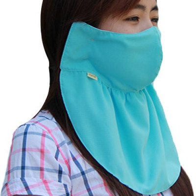 Khẩu trang lớn chống nắng UPF50+ cyan Zigzag MAS00406