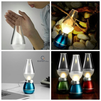 Đèn Dầu Cảm Ứng Điện Tử LED Thông Minh - Thổi Bật Tắt, Tiết Kiệm Điện