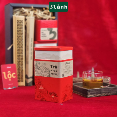 Bộ Quà Tặng Thưởng Trà Hưởng Trầm 3 Lành Lễ Tết 2025 Giáng Sinh Mong An Yên Tài Lộc Phúc Lành