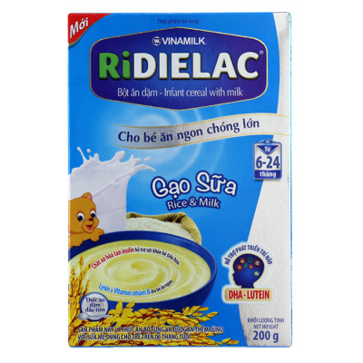 Bột Ăn Dặm Vinamilk Ridielac Gạo Sữa (200g)